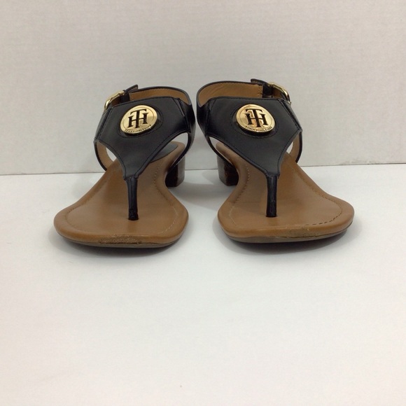 Tommy Hilfiger “Twkurly” Black Thong Sandals, 10M - Picture 3 of 8